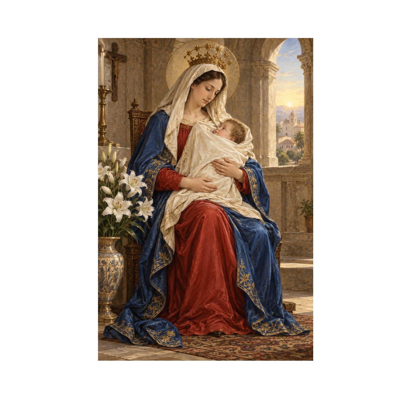 Our Lady of La Leche Catholic Wall Art, Chapel of Motherhood, Devotional Print